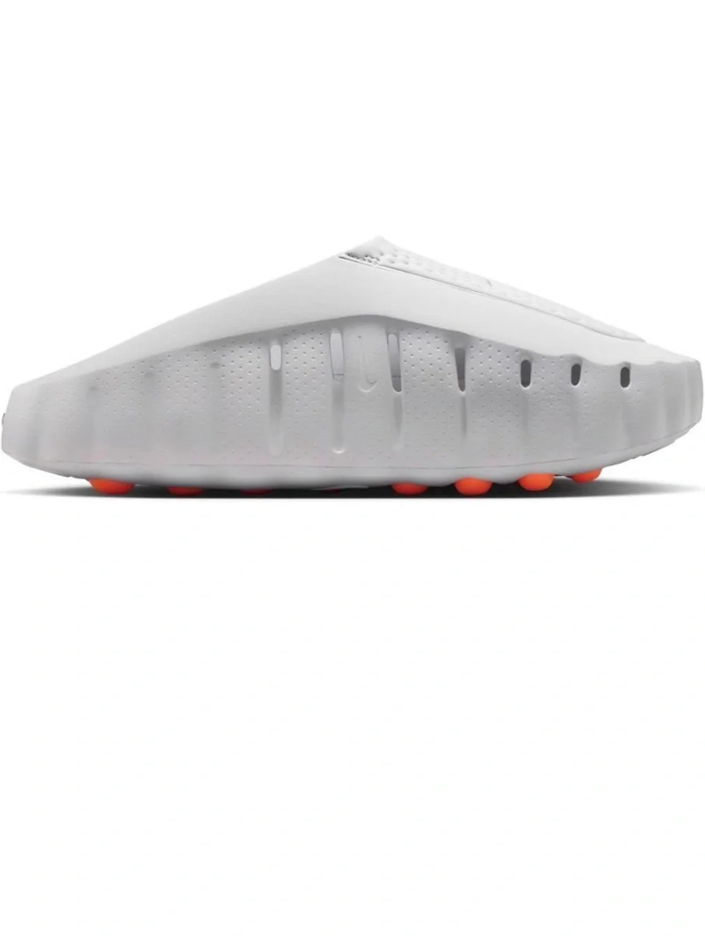 Nike Men’s White Slide Sandals with Orange Outsole Pods